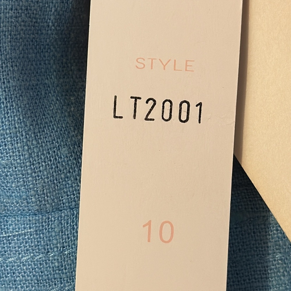 LONDON TIMES Linen Blend Fully Lined Hidden Zipper Sleeveless Dress NWT - Picture 9 of 13